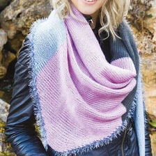 X-Pletený trojúhelníkový šátek