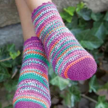 X-Háčkované ponožky