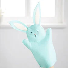 X-Ušít si maňáska králíčka