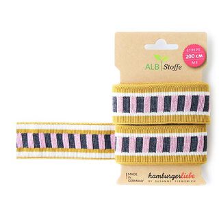 GOTS Bio žakárové stuhy STRIPE ME ICON [200 cm | 3,5 cm] | Albstoffe | Hamburger Liebe, 