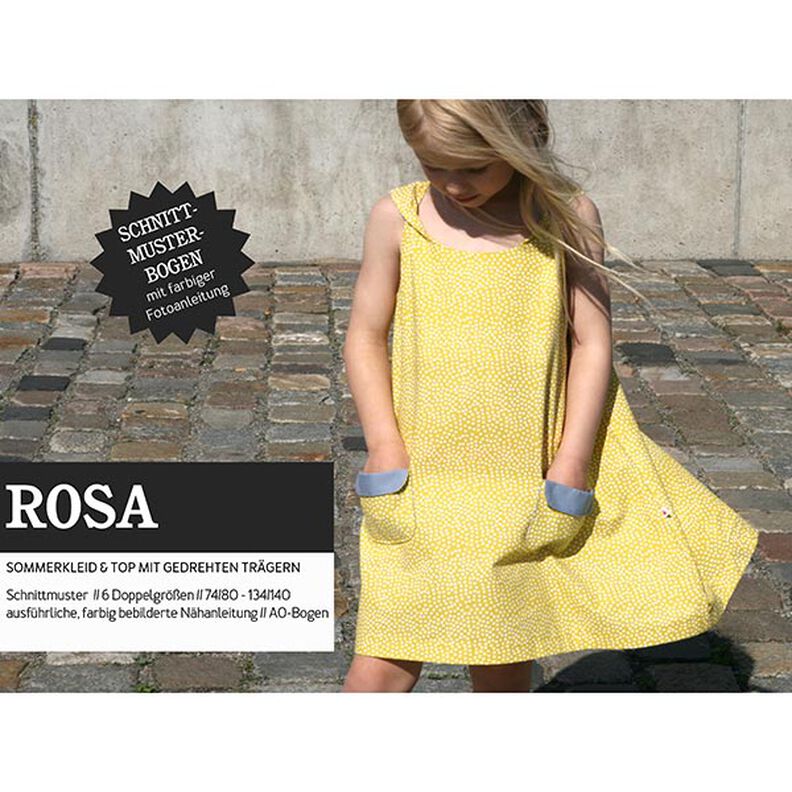 ROSA – šaty a top s překroucenými ramínky a kapsami, Studio Schnittreif  | 74 - 140,  image number 1