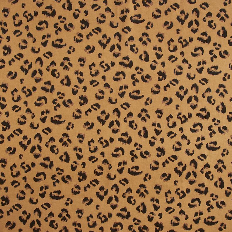 Dekorační látka Polopanama Leopardí vzor – mocca/černá,  image number 1