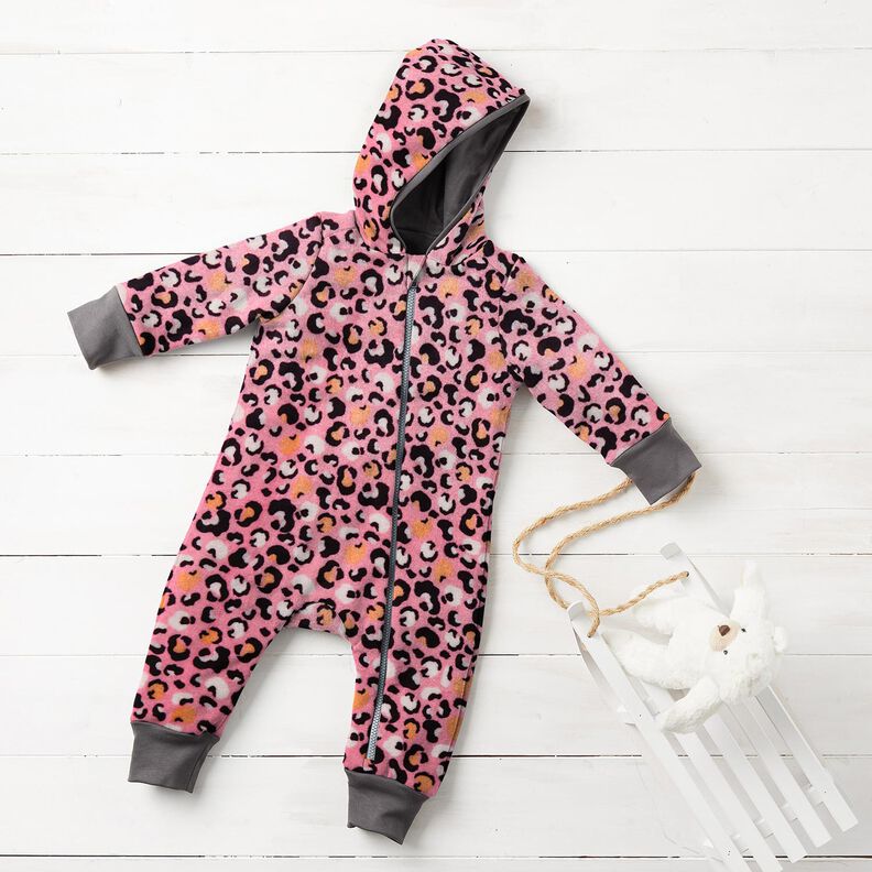 Hebký fleece Leopardí vzor – růžová, image number 5