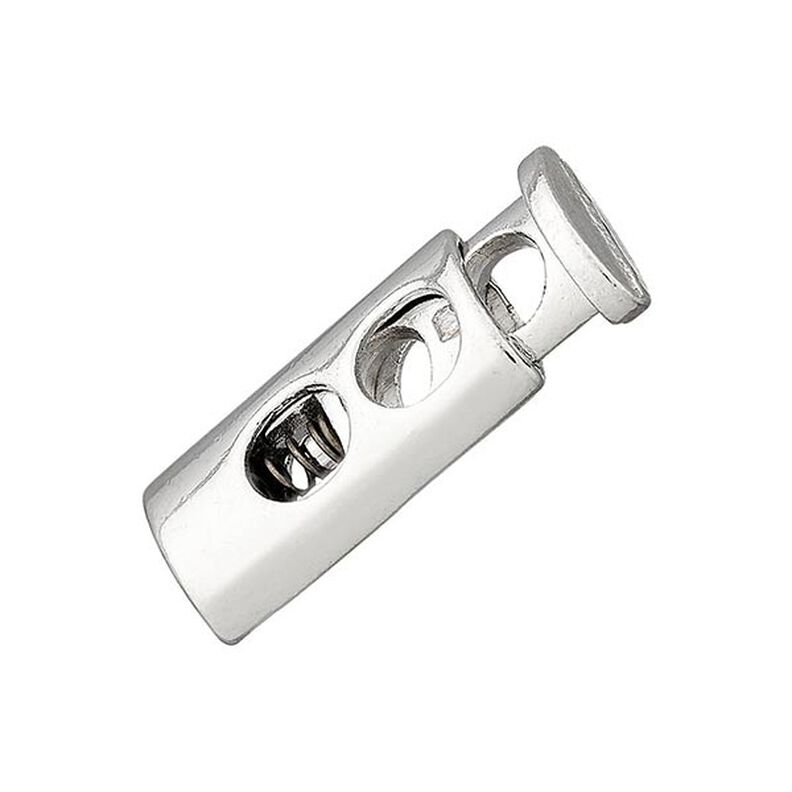 Brzdička na šňůrku [ Ø 5 mm ] – stříbrná kovový,  image number 1