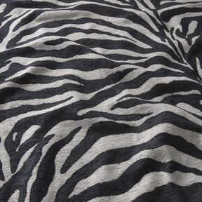 Čalounická látka Žakár Zebra – černá/šedá, 
