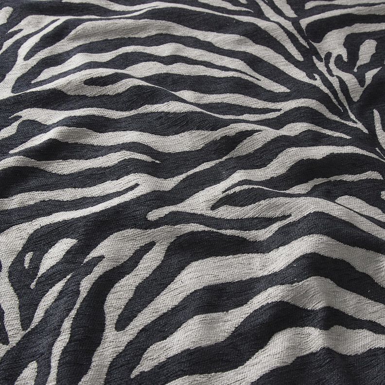 Čalounická látka Žakár Zebra – černá/šedá, image number 2