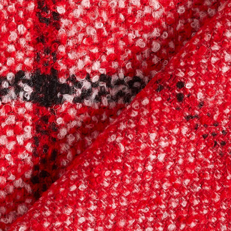 Kabátovina Bouclé Karo – červená,  image number 4
