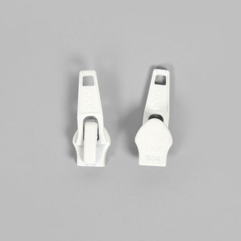 Kovový jezdec [5mm] (841) – vlněná bílá | YKK,  image number 1