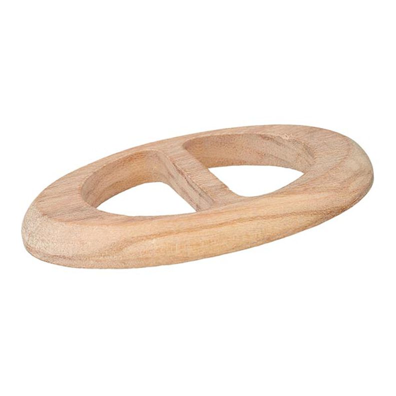 Dřevěná spona oválná – béžová, image number 2