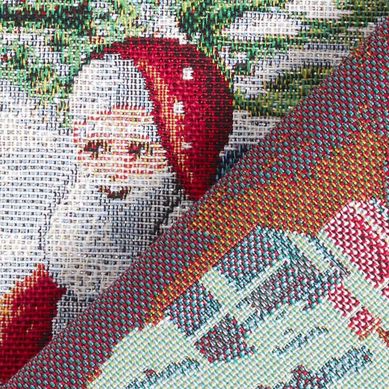 Panel Gobelín Santa Claus, materiál s lurexem – vlněná bílá, image number 4
