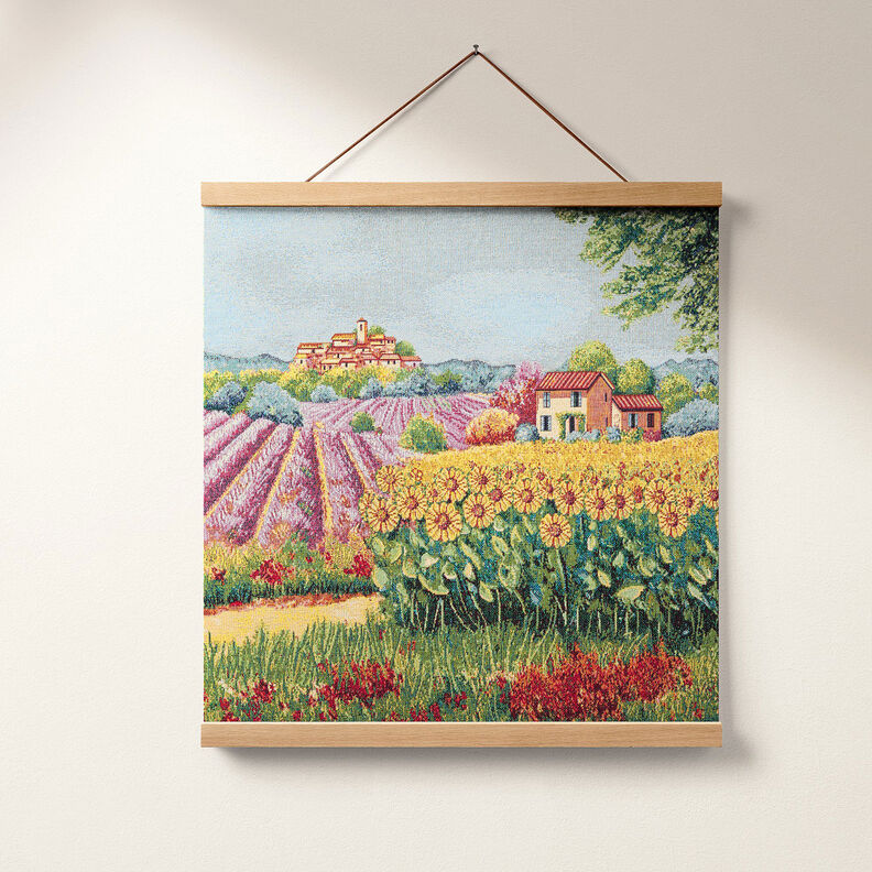 Dekorační panel Gobelín Rozkvetlá krajina – karmínově červená/světle béžová,  image number 7
