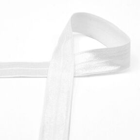 Elastická vazba (gumový záhyb) lesklý [20 mm] – bílá, 