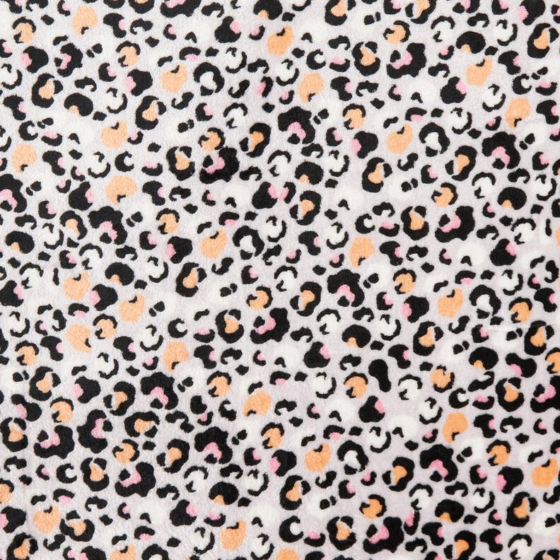 Hebký fleece Leopardí vzor – mlhově šedá,  image number 1