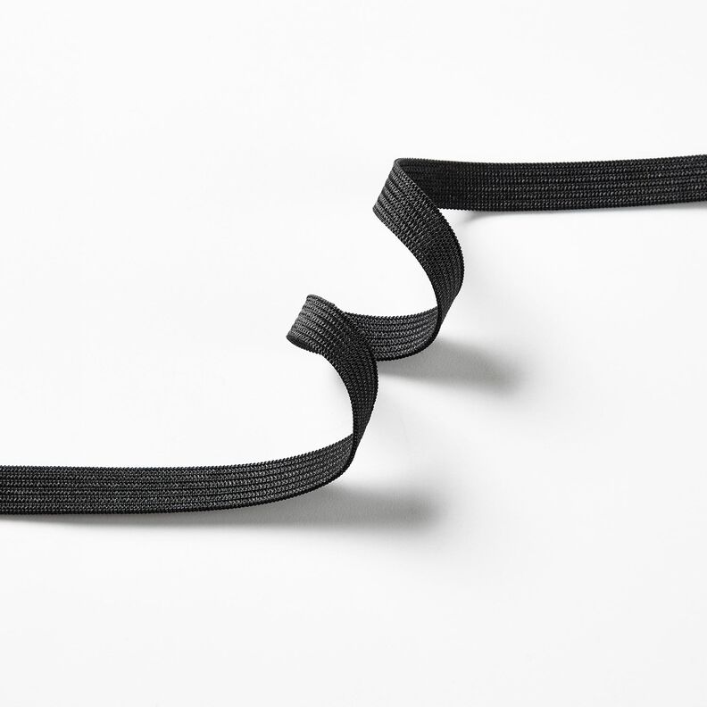 Hladká gumová stužka [5 m | 10 mm] – černá,  image number 2