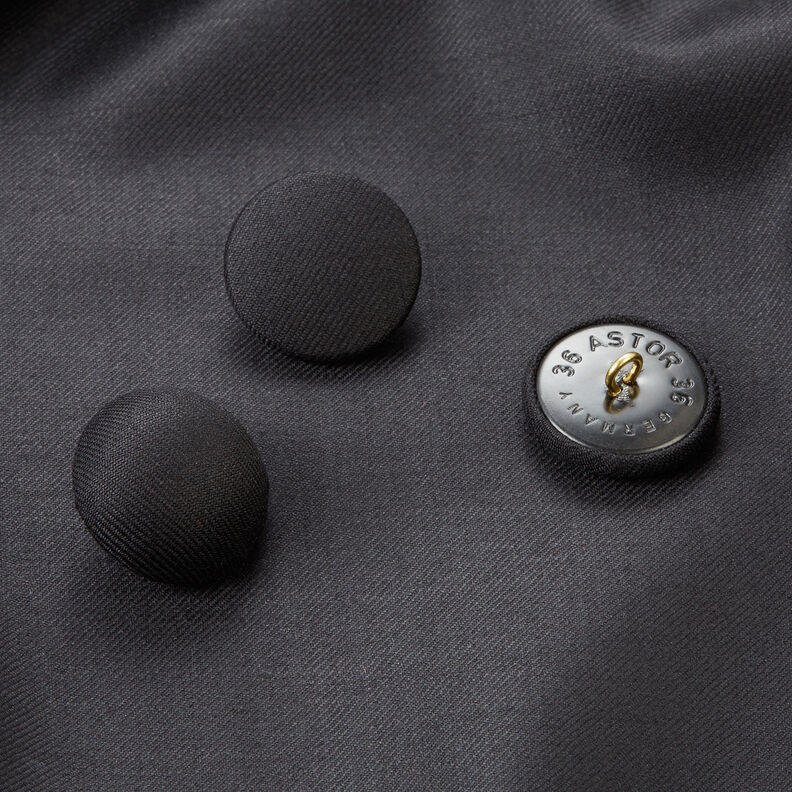 Potažený knoflík Gloss – černá,  image number 4