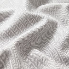 Směs lnu a bavlny se vzorem rybí kost – stříbrná,  Směs lnu a bavlny se vzorem rybí kost – stříbrná,