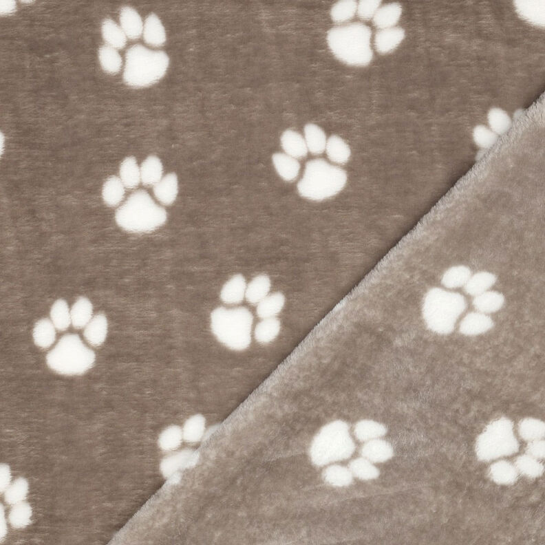 Hebký fleece Zvířecí tlapky | by Poppy – taupe (šedohnědá)/slonová kost,  image number 4