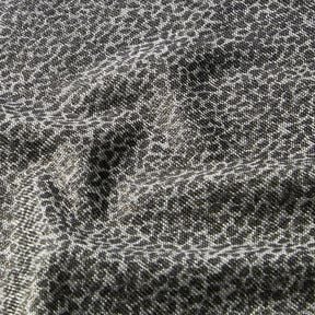 Žakárová látka na trika leopardí vzor – zlatá metalická/šedá, 
