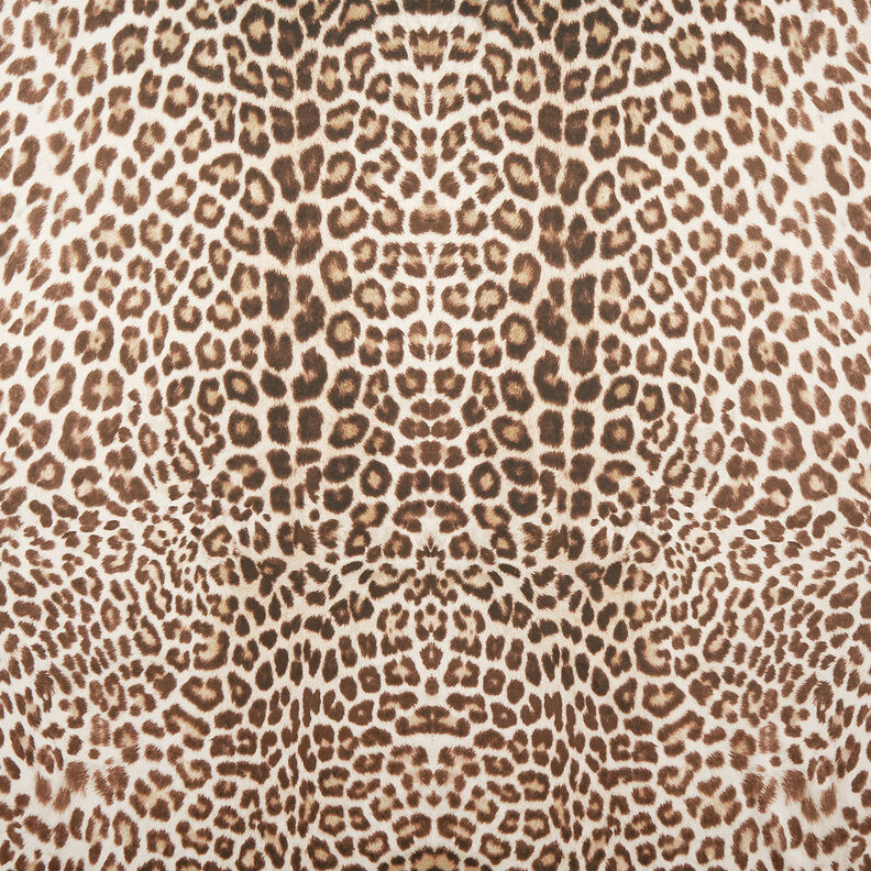 GOTS Bavlněný batist Leopardí vzor | TCC x LOOKS by Wolfgang Joop – světle béžová/tmavě hnědá,  image number 1