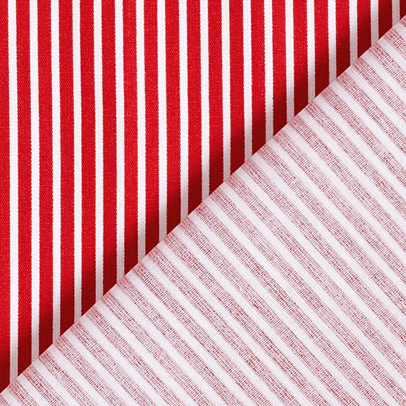 Bavlněný popelín Proužky – červená/bílá,  image number 4