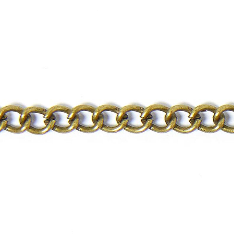 Článkovaný řetízek [3 mm] – starostaré zlato kovový,  image number 1