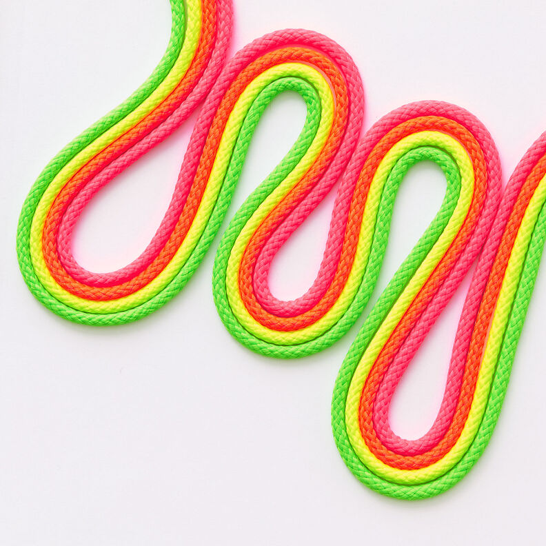 Anoraková šňůra [Ø 4 mm] – žlutá neonová,  image number 4