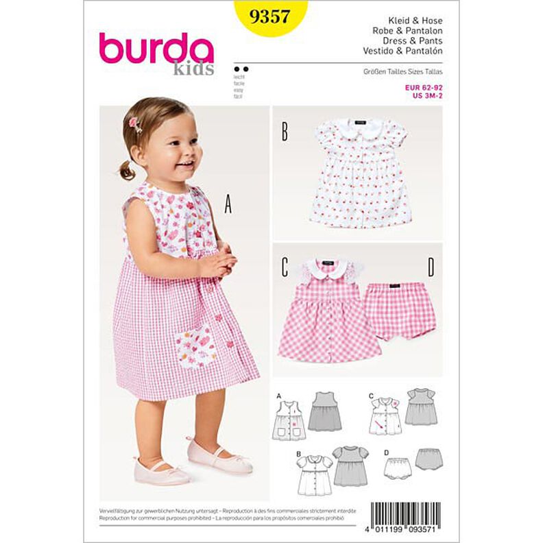 Šaty pro miminka / kalhotky, Burda 9357,  image number 1