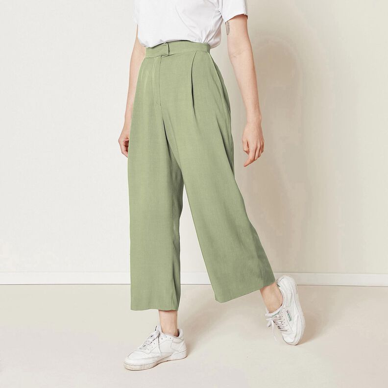 Lněná látka Ramie mix medium – rákosove zelená,  image number 8