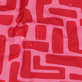 Povrstvená bavlna abstraktní – červená/pink, 