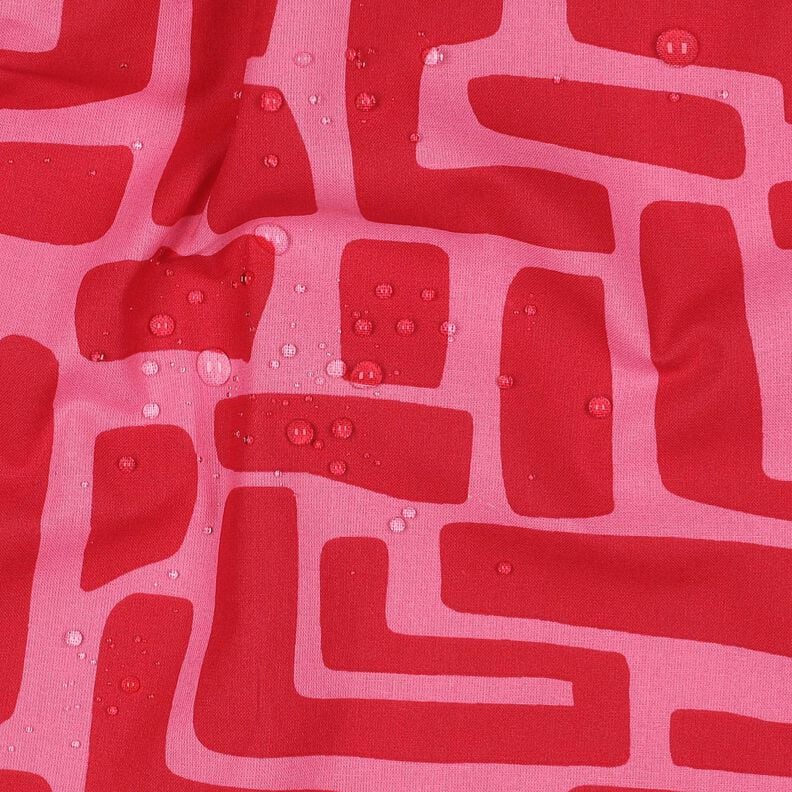 Povrstvená bavlna abstraktní – červená/pink,  image number 2