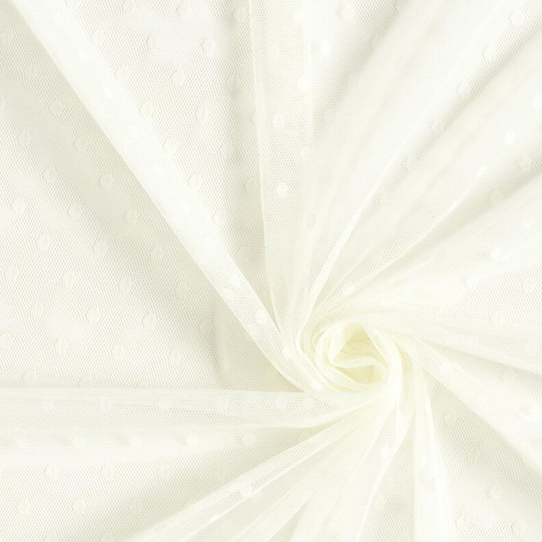 Softmesh puntíky – vlněná bílá,  image number 4
