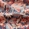 Viskózová tkanina Paisley květiny – namornicka modr/broskvově oranžová,  thumbnail number 2