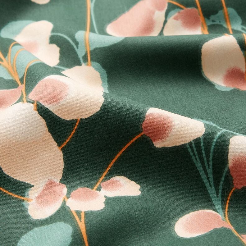 Bavlněn&yacute; sat&eacute;n Pop&iacute;nav&eacute; rostliny &ndash; tmavě zelen&aacute;/p&iacute;skov&aacute;,  image number 2