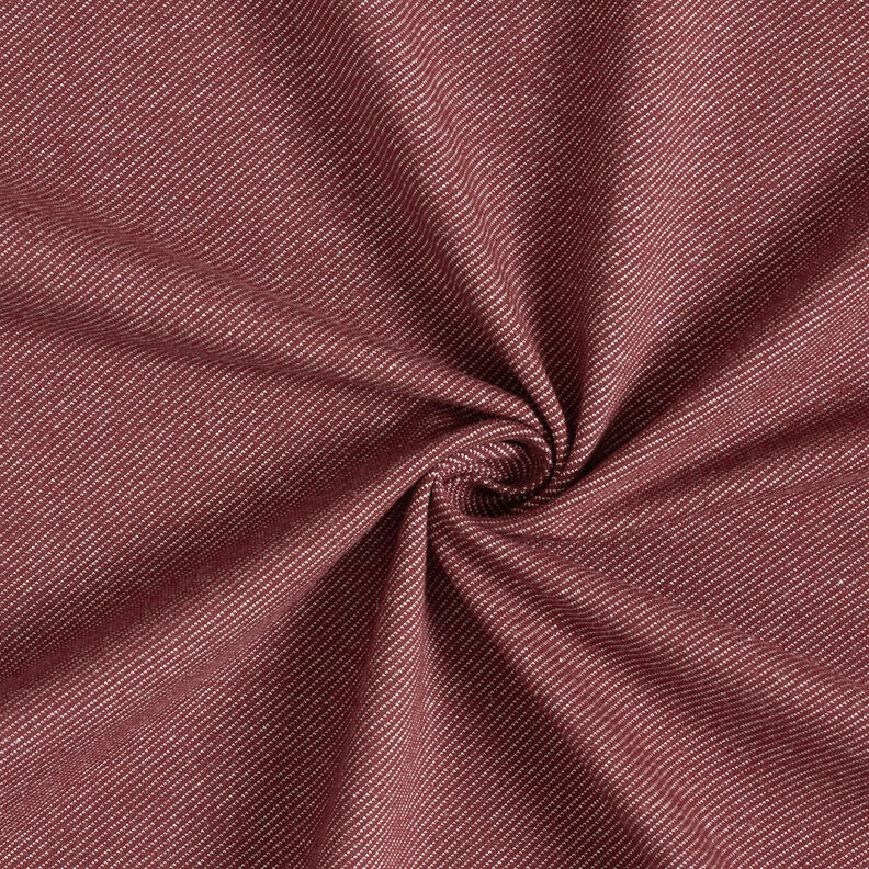 Bavlněný žerzej Džínový vzhled – burgundská červená,  image number 1