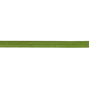 Elastická lemovací stuha lesklý [15 mm] – olivová, 