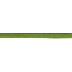 Elastická lemovací stuha  lesklý [15 mm] – olivová, 