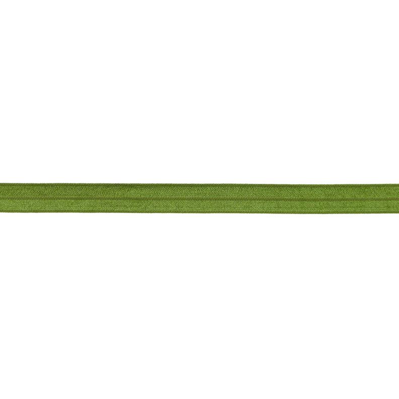 Elastická lemovací stuha  lesklý [15 mm] – olivová,  image number 1
