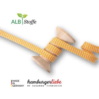 Bio splétané šňůrky Twist Me Dots [ 15 mm ] | Albstoffe – oranžová/bílá, 