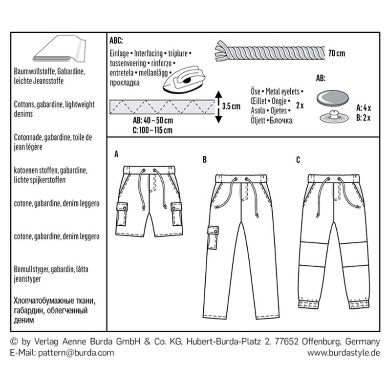 Dětské kalhoty | šortky, Burda 9354 | 116 - 158,  image number 7