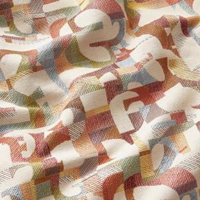 Dekorační látka Gobelín barevné tvary – světle béžová/světle žlutá, 