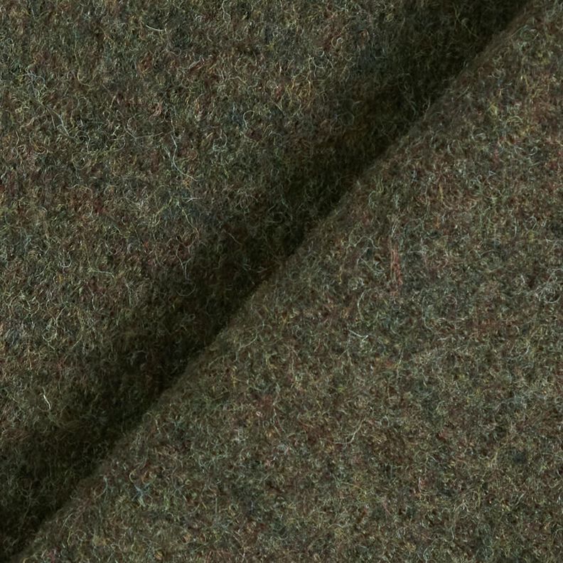 Valchovaný vlněný loden – tmave olivová,  image number 3