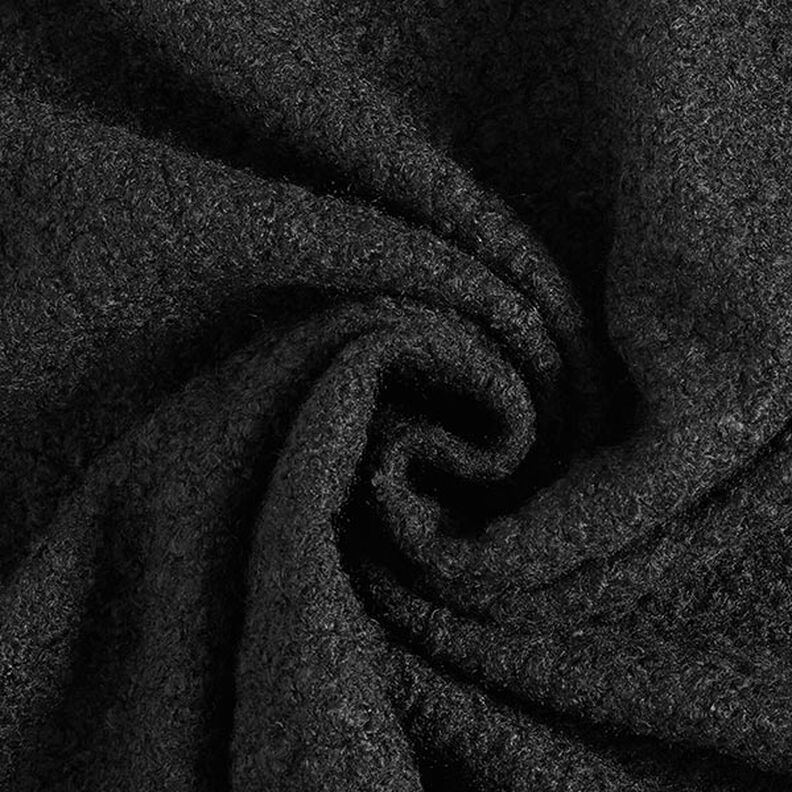 Valchované pletené buklé – černá,  image number 1
