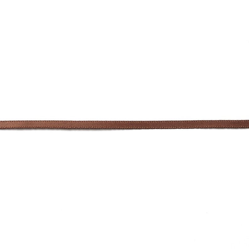 Saténová stuha [3 mm] – tmavě hnědá,  image number 1