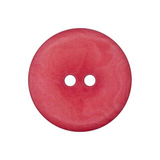 Knoflík z rostlinné rohoviny dvoudírkový Basic - jasně růžová, 