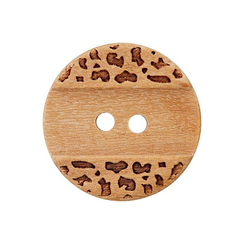 Dřevěný knoflík 2dírkový – béžová,  image number 1