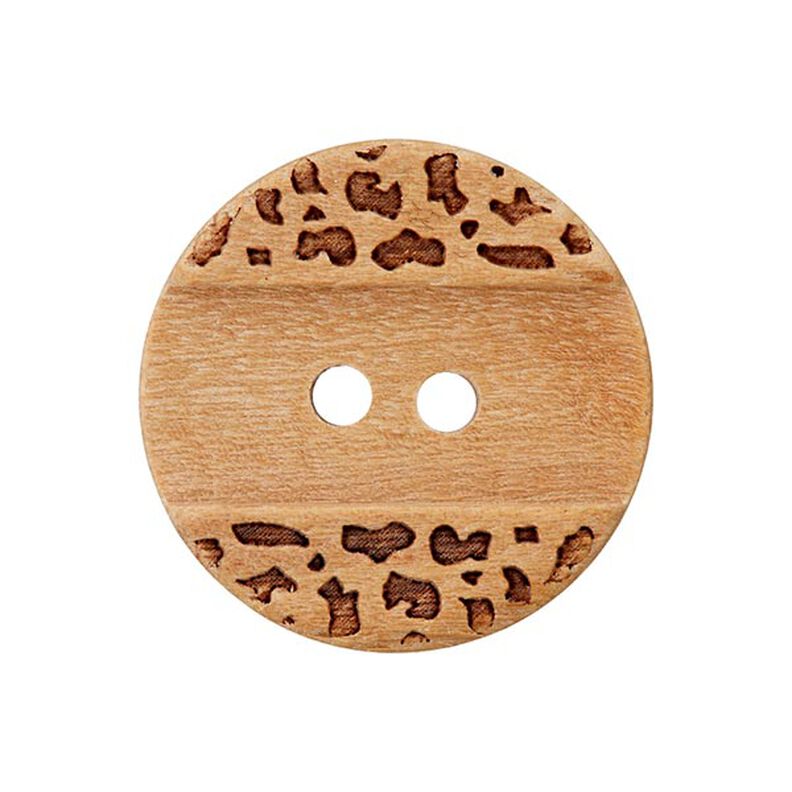 Dřevěný knoflík 2dírkový  – béžová,  image number 1