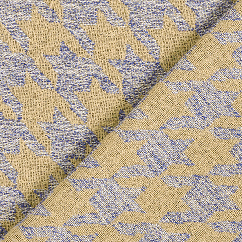 Dvojitá tkanina Velká kohoutí stopa – béžová/ocelová modr,  image number 1