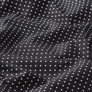 Bavlněný popelín Malé puntíky – černá/bílá, 