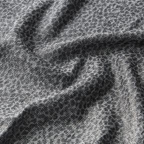 Žakárová látka na trika leopardí vzor – stříbrná/šedá, 