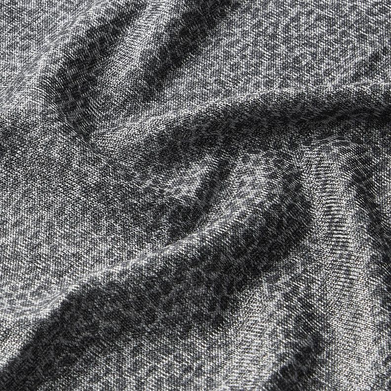 Žakárová látka na trika leopardí vzor – stříbrná/šedá,  image number 2